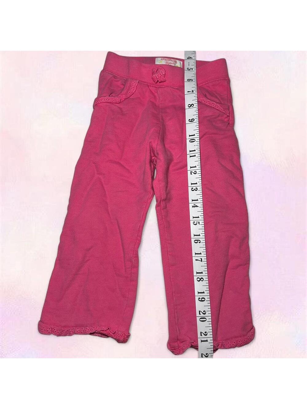 Osh Kosh Pink Toddler Pants With Lace Frill Size 18 Months - Picture 2 of 6